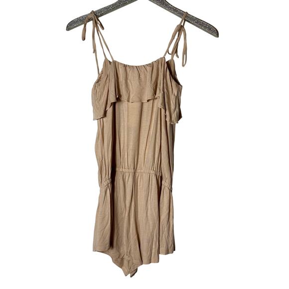 Eberjey Ivy Flounce Teddy Pink Tint Romper - Picture 2 of 6